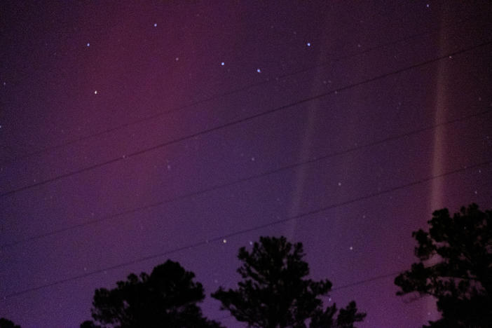 The aurora borealis as seen from Macon, Ga., on the evening of May 10, 2024. 