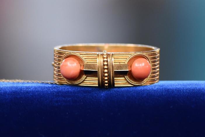 Appraisal: Gold & Coral Bracelet, ca. 1870, from Charleston, Hour 2.