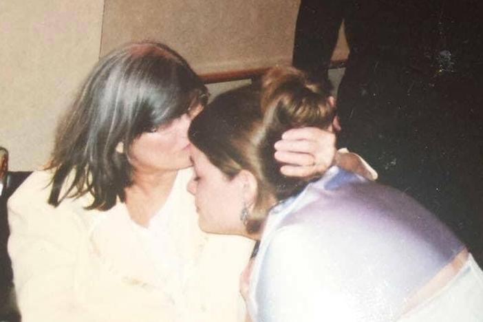 The last photo Trisha Fountain took with her mother in May, 2006. Fountain's mom died the week after her graduation. She said the poem "Epitaph" has helped offered her comfort.