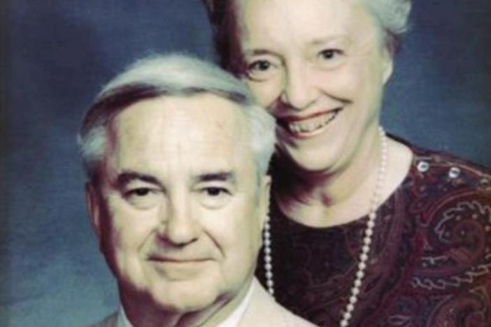 Russell and Shirley Dermond are shown in this posed professional photograph.