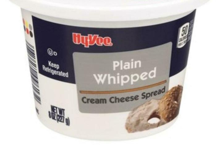 Hy-Vee's "Cream Cheese Spread" is pictured. The product, among others at Hy-Vee and Aldi, were recalled May 6, 2024, for risk of salmonella contamination.