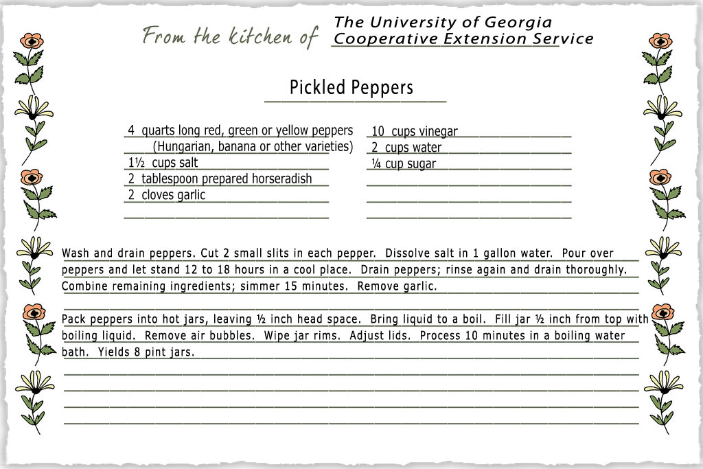 Pickled peppers recipes