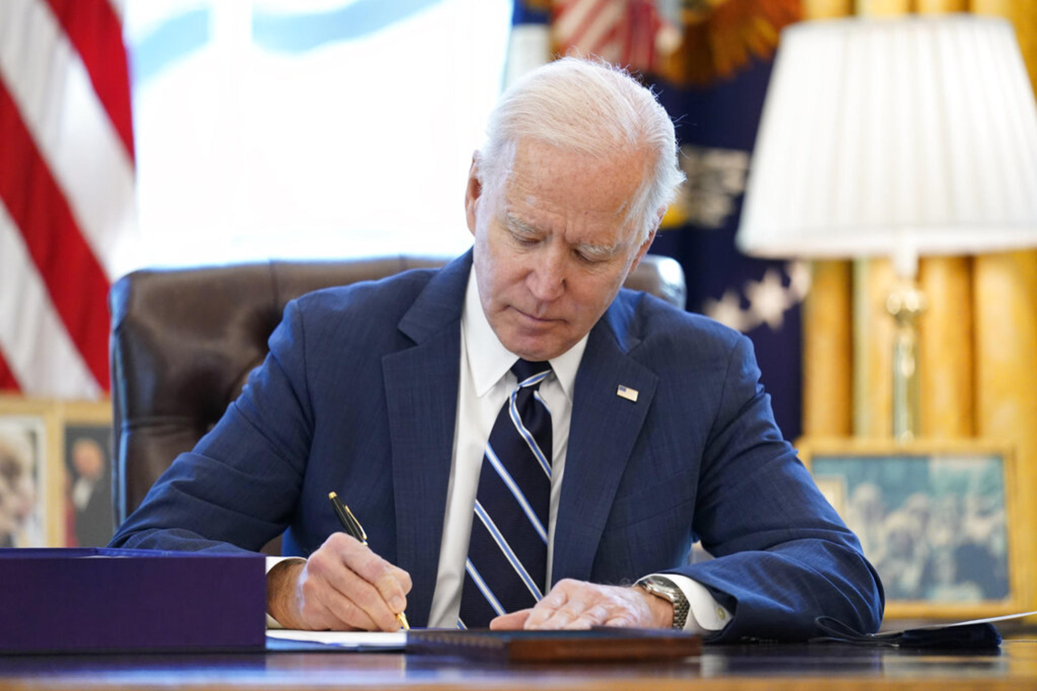 Joe Biden signing