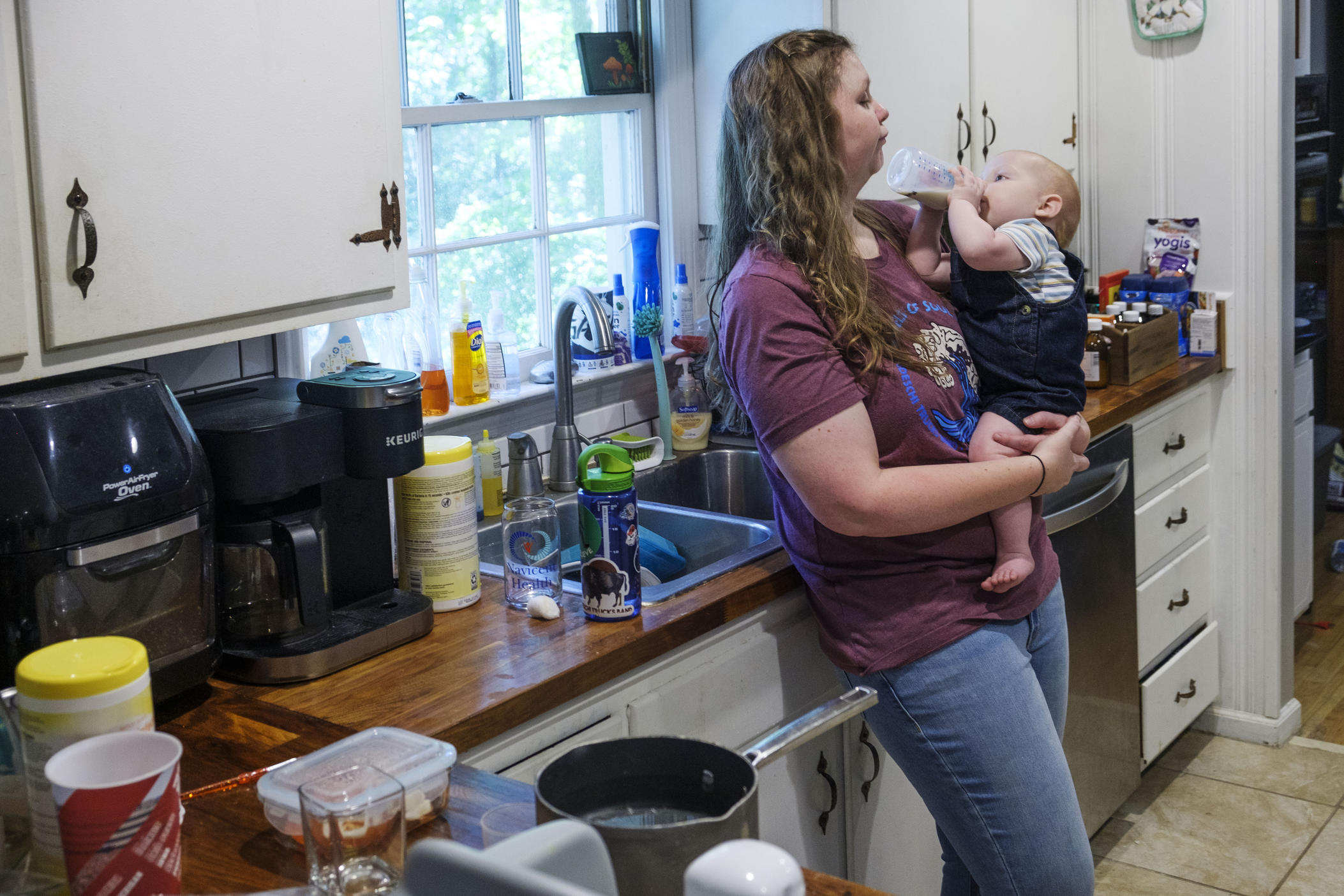 Maggie Reimer says the nationwide shortage of baby formula has disrupted her routine for feeding her son Marshall. Reimer says she's lucky that family members around the state have been mailing formula to Macon when they can find it.