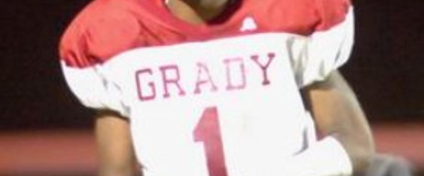 Star defensive back and wide receiver Damian Swann and Grady defeated St. Pius in a key region game. Photo by Grady High School Star defensive back and wide receiver Damian Swann and Grady defeated St. Pius in a key region game. Photo by Grady High School