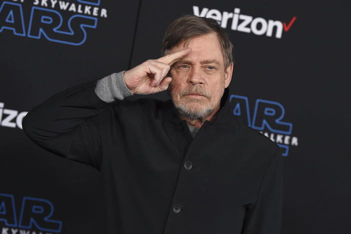 Mark Hamill arrives at the world premiere of "Star Wars: The Rise of Skywalker" on Monday, Dec. 16, 2019, in Los Angeles (Jordan Strauss/Invision/AP)