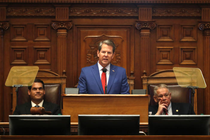 Governor Kemp address the General Assembly.