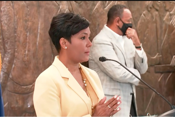Atlanta Mayor Keisha Lance Bottoms elaborates on her decision not to seek reelection in the 2021 mayoral race during a May 7, 2021, press conference.