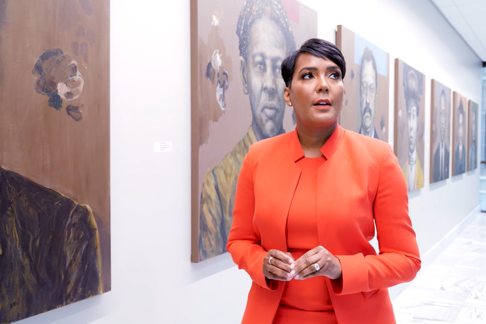 A screenshot from the video in which Atlanta Mayor Keisha Lance Bottoms announced that she would not be seeking reelection.
