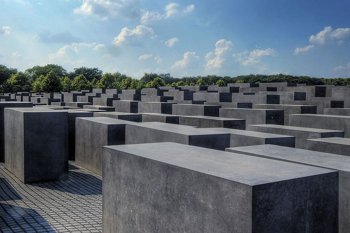 The Memorial to the Murdered Jews of Europe in Berlin, Germany, commemorating Jewish victims of the Holocaust.