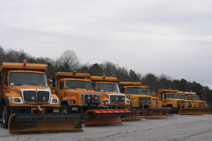 DOT trucks prepared for storm