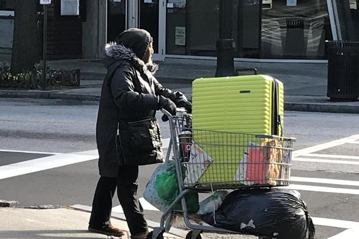 Woman experiencing homelessness in Atlanta