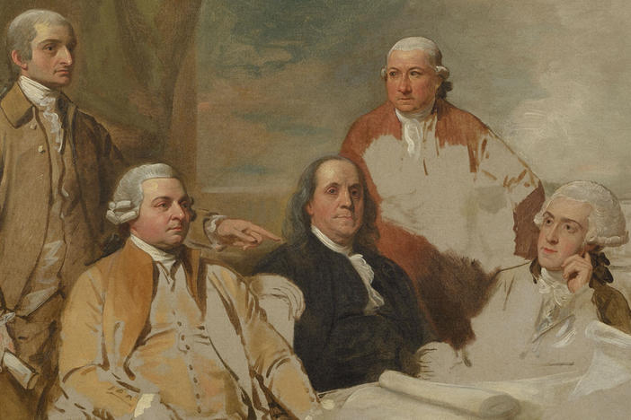Franklin with colleagues