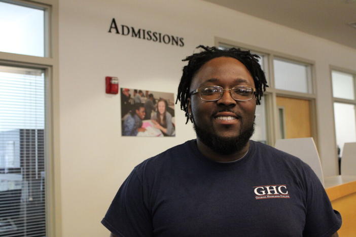 Qwaunzee Jones, an admissions counselor at Georgia Highlands College, helps high school students with college admissions. He says he understands firsthand the difficulties in accessing college entrance exams.