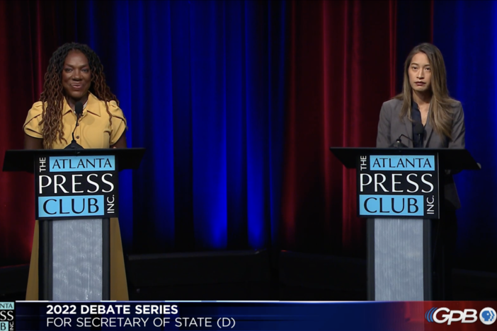 Former Rep. Dee Dawkins-Haigler and Rep. Bee Nguyen both say they should be the one to take on Republican Secretary of State Brad Raffensperger.