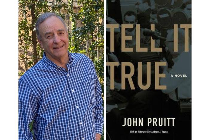 Author John Pruitt and his latest novel, Tell It True