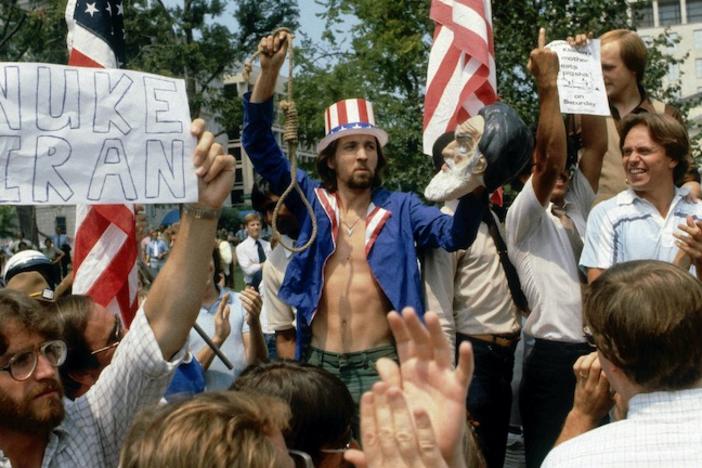 Americans at a protest.