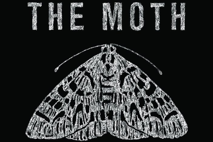 The Moth logo with moth shadow