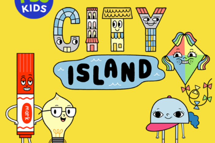 PBS KIDS CITY ISLAND characters are smiling