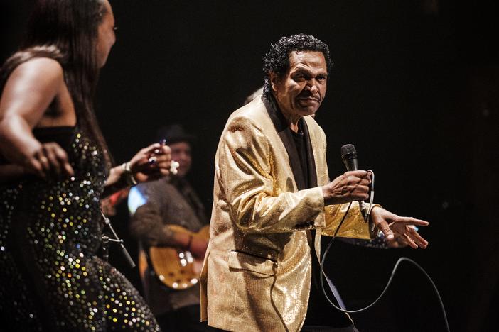 Bobby Rush onstage at Macon's Capitol Theatre in 2019. 