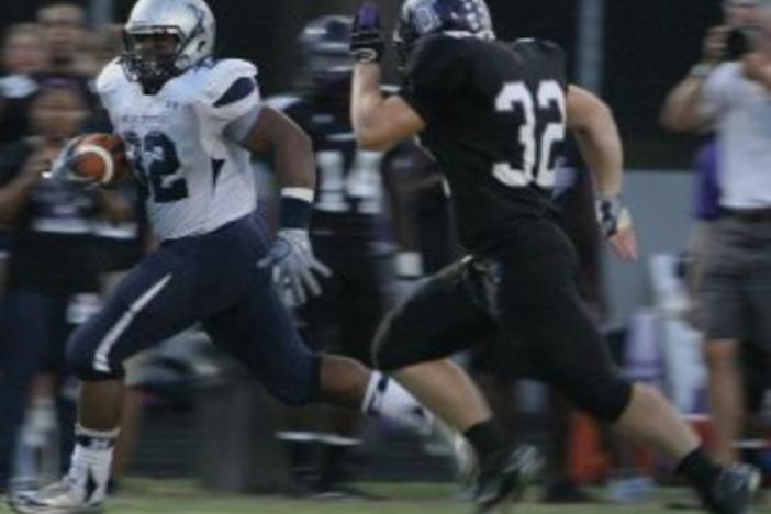 The Blue Devils outran the Lions tonight in Norcross. Photo courtesy Norcross High School