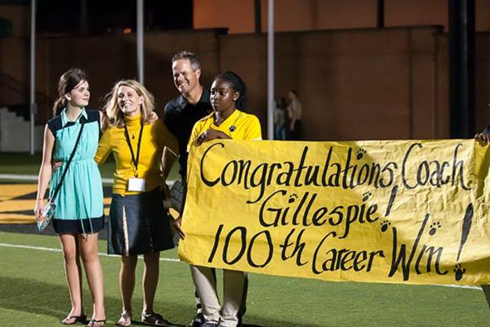 Valdosta HC Rance Gillespie's 100th career win was earned through Friday's 41-14 win over Newton. Photo courtesy of Mike Chapman