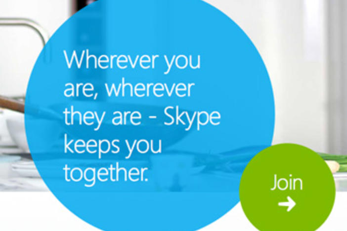 Skype uses internet connection to communicate.