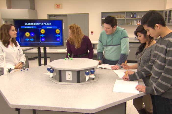 In this segment, the students learn about chemical bonds, Lewis diagrams, and ionic bonds.