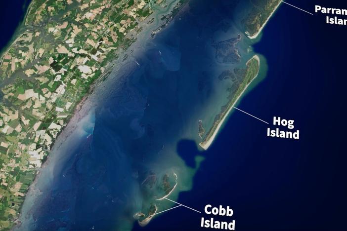 The barrier islands of Virginia's Eastern Shore are left vulnerable to rising sea levels.