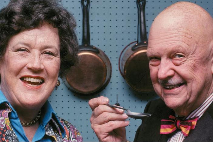 Julia Child helps catapult Lidia into the world of culinary television.