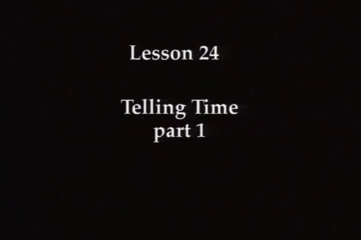 JPN I, Lesson 24 - The topic covered is time. Reading practice covers the hiragana.