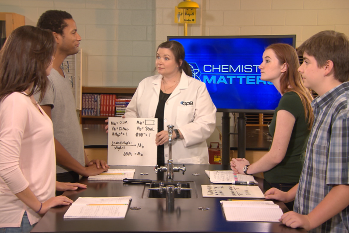 In this segment, the students discuss the data from their titration lab.