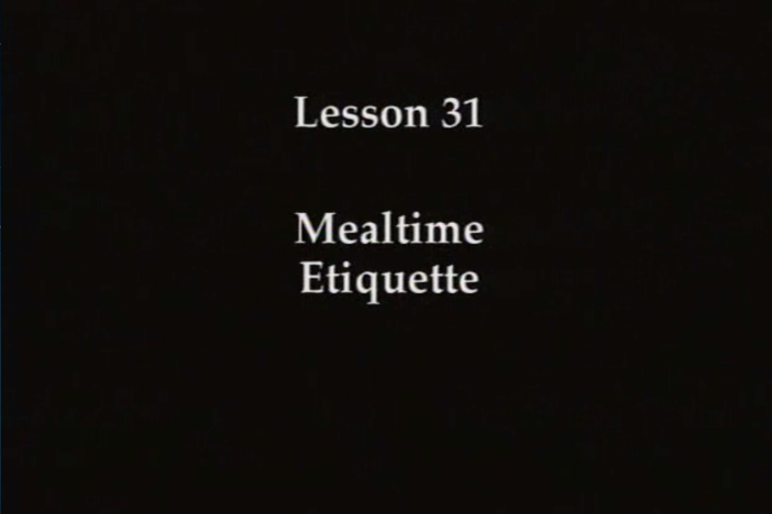 JPN I, Lesson 31. The topic covered is mealtime etiquette.