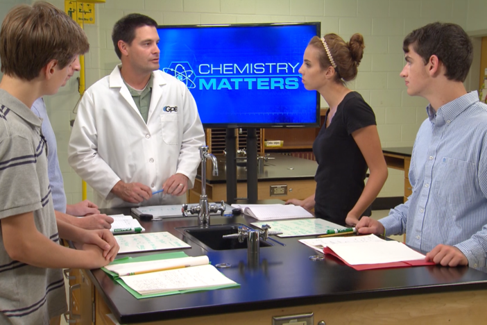 The teacher asks the students to list examples of why chemical equilibrium is important.