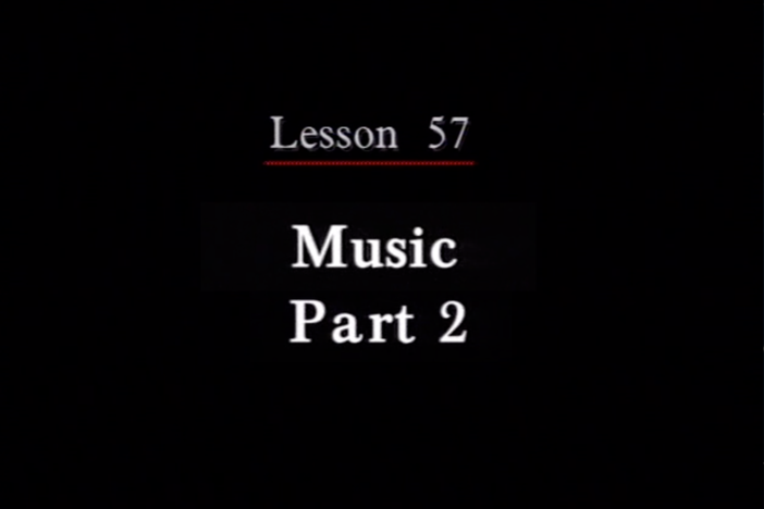 JPN I, Lesson 57. The topic covered is music.