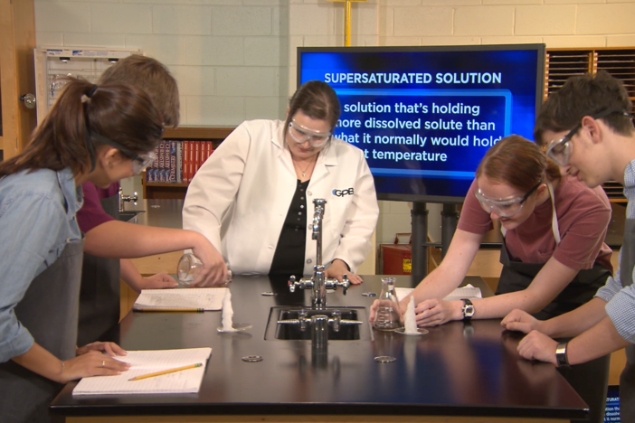 In this segment, students learn about solubility, insolubility, and saturated solutions.