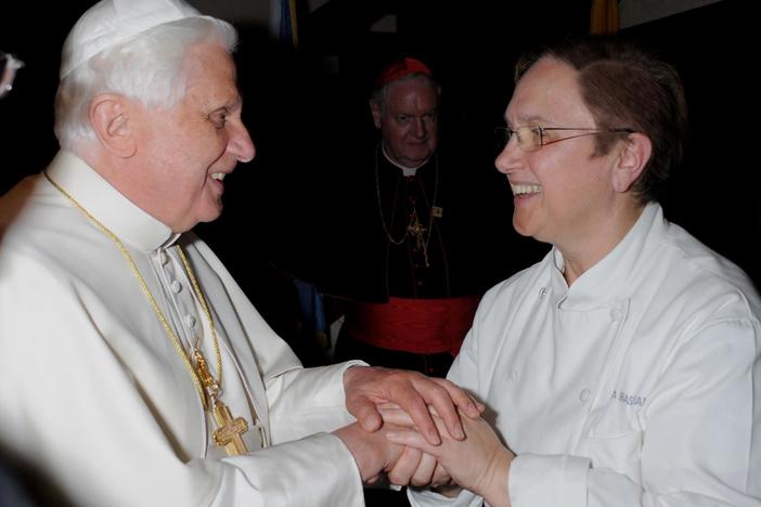 A highlight of Lidia’s career, if not her life, was cooking for not one, but two Popes.