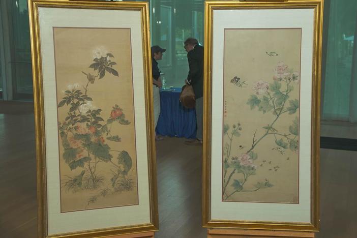 Appraisal: Chinese Ink & Silk Paintings