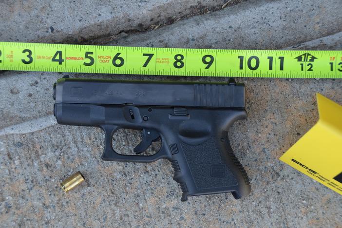  This Sunday, March 29, 2015, file photo provided by the Jefferson Police Department shows a gun involved in the accidental shooting of a three-year-old in Jefferson, Georgia.