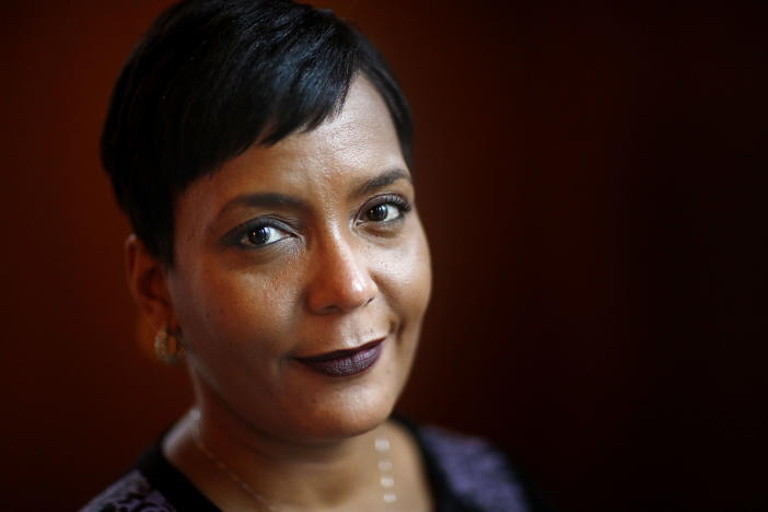 Mayor Keisha Lance Bottoms poses for a photo in her office in Atlanta, Thursday, Jan. 11, 2018. 