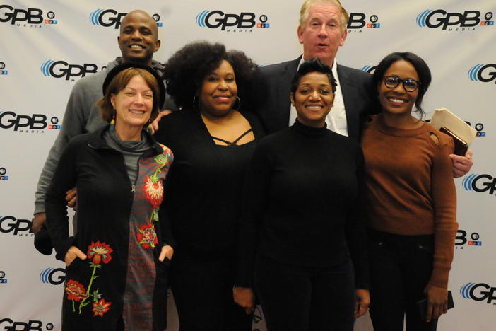 Host Kalena Boller poses with the panel at Georgia Public Broadcasting on Saturday, Feb. 23, 2019.