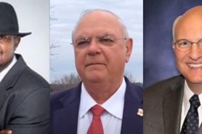 Challengers Tim Rivers and Mike Smallwood and incumbent David Davis.