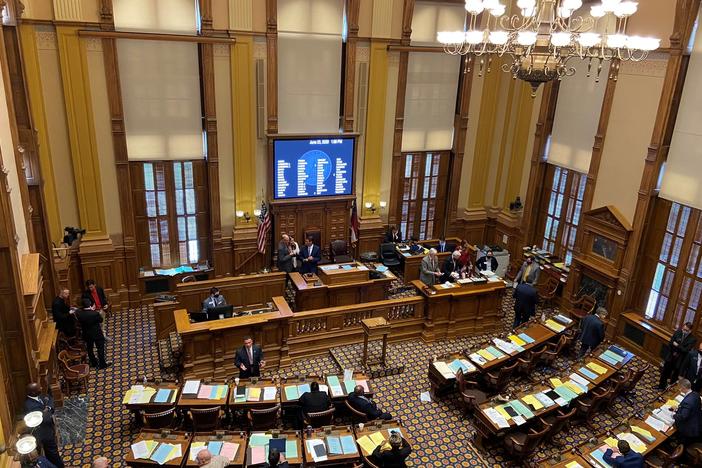 The Georgia Senate debates hate crime bill, HB 426, in the state Capitol earlier this week.