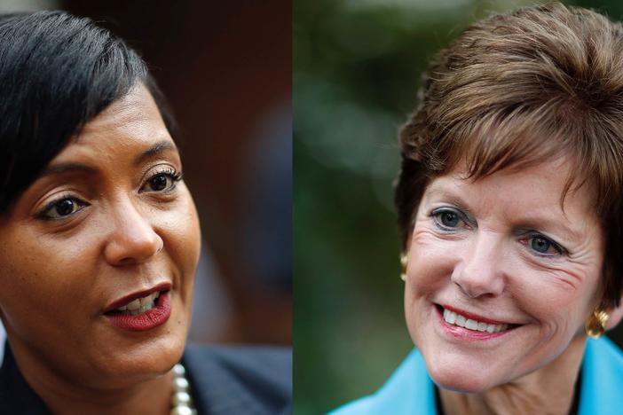 Keshia Lance Bottoms (left) and Mary Norwood (right) will face each other in a runoff election to determine the next mayor of Atlanta on December 5.