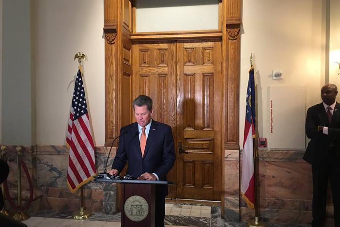 Gov. Brian Kemp announces John King will serve as the Georgia Insurance Commissioner during the suspension of Jim Beck who faces charges of federal fraud.