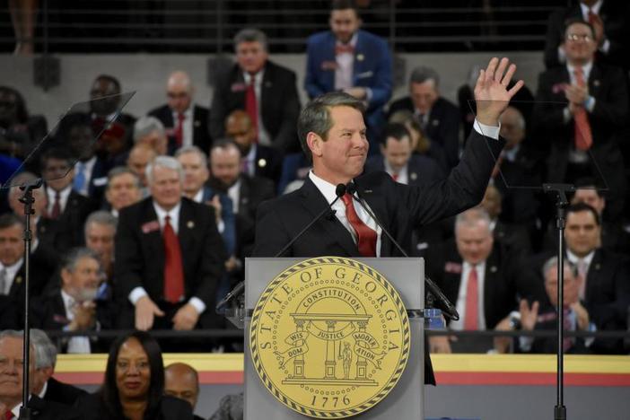 Republican Brian Kemp is sworn in as Georgia's 83rd Governor Monday, Jan. 14 at Georgia Tech's McCamish Pavilion.
