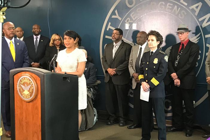 Atlanta Mayor Keisha Lance Bottoms announced the re-examination of evidence in the Atlanta Child Murders case March 21, 2019.