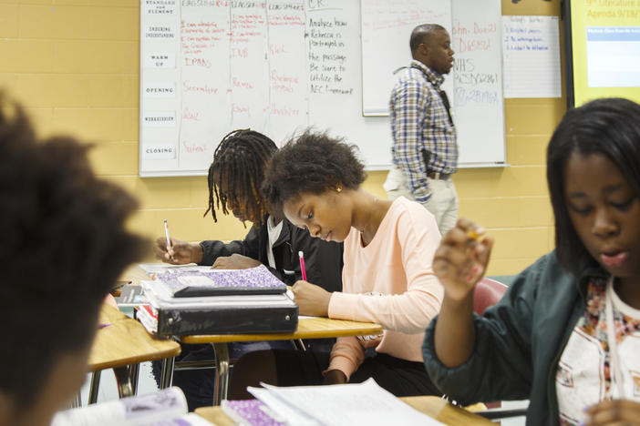 Students in an English class at Northeast High School in Macon in 2017. 