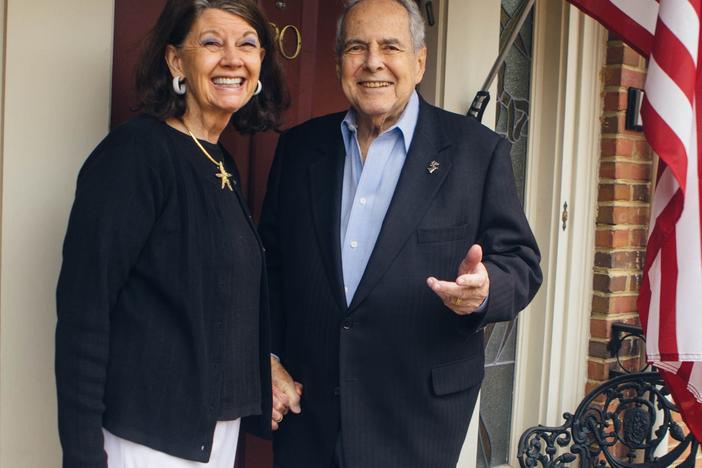 Former Atlanta Mayor Sam Massell, 92, with his 73-year-old wife Sandra at their Buckhead home.