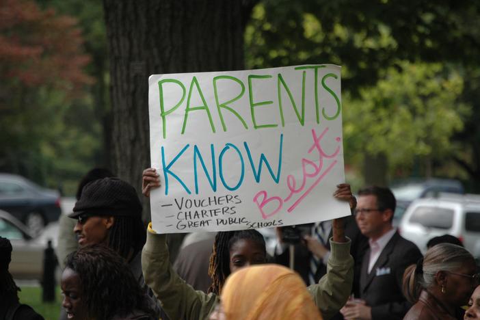 A school choice rally in Washington, DC in 2009.